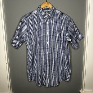 Orvis Shirt Mens No-Work, Work Shirt, Short‎ Sleeved  Button Up Plaid Top Medium
